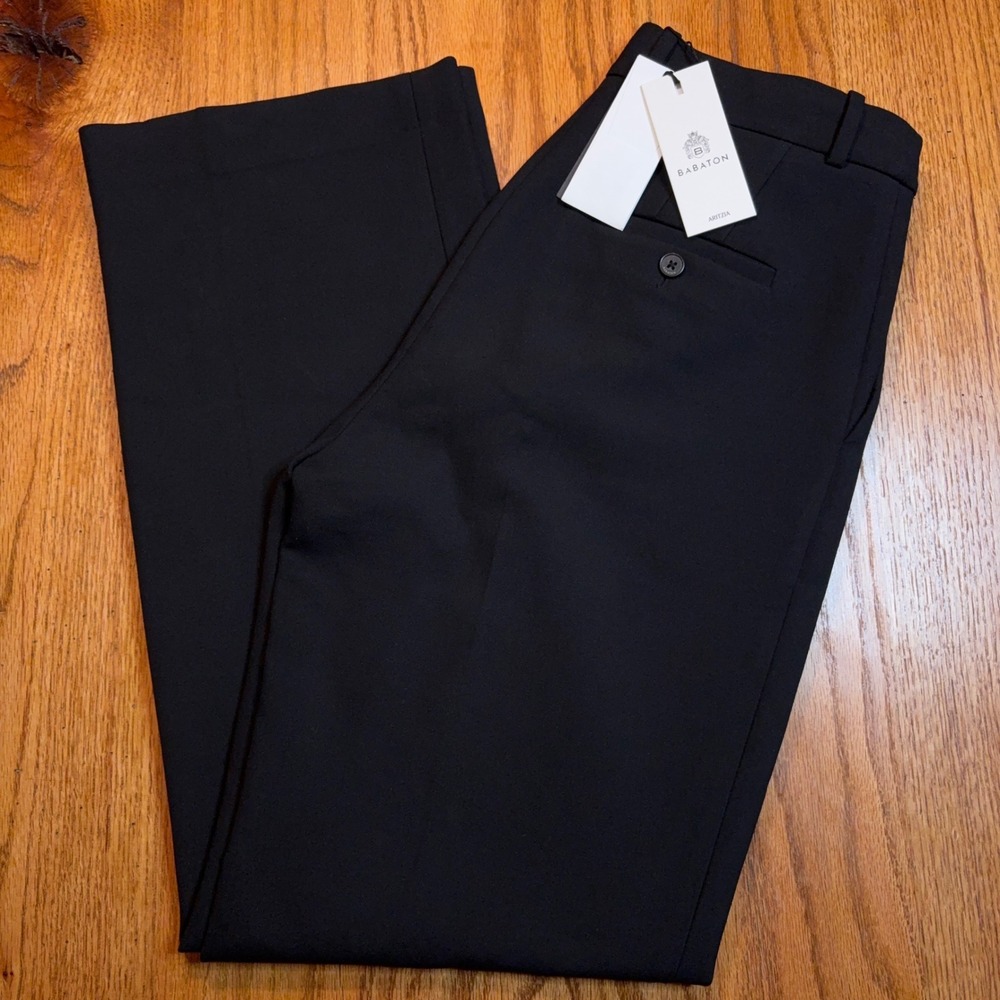 Babaton Aritzia Agency Dress Pants Women 6 Black Tailored Straight Leg Trousers